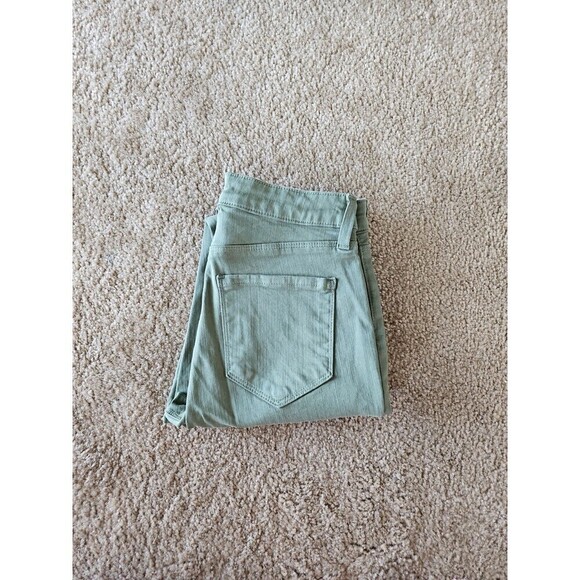 L'agence Margot Jean High Rise Skinny Army Green Denim Ankle Crop Stretch 25 - Picture 7 of 7